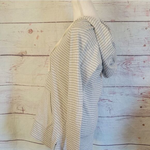 James Perse Striped Raglan Pullover Hoodie - Picture 6 of 8